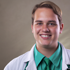 a professional and visually appealing image of a young happy smiling caucasian doctor with white teeth