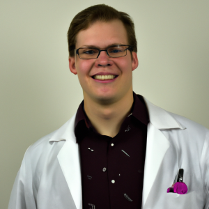 a professional and visually appealing image of a young happy smiling caucasian doctor with white teeth