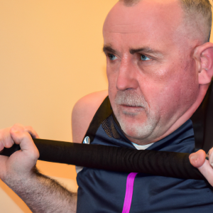 a professional appealing image of a caucasian man or woman exercising in a gym