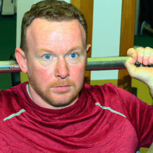 a professional appealing image of a caucasian man or woman exercising in a gym