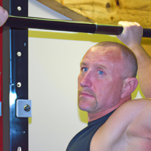 a professional appealing image of a caucasian man or woman exercising in a gym