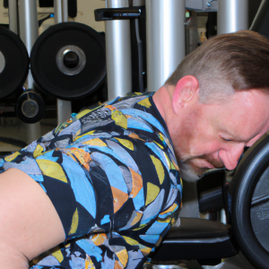 a professional appealing image of a caucasian man or woman exercising in a gym