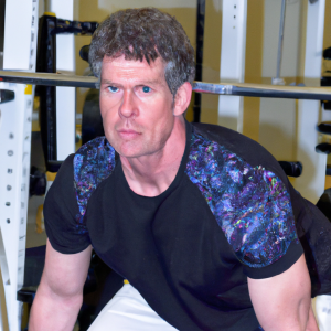 a professional appealing image of a caucasian man or woman exercising in a gym