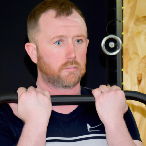 a professional appealing image of a caucasian man or woman exercising in a gym