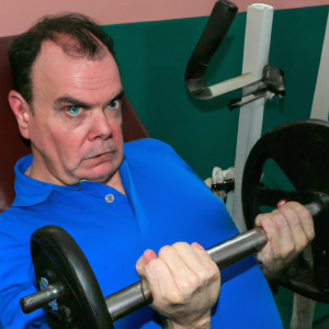 a professional appealing image of a caucasian man or woman exercising in a gym