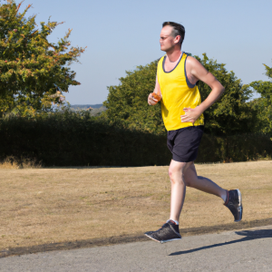 a professional appealing image of a caucasian man or woman jogging on a sunny day 951 300x300