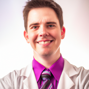 a professional and visually appealing image of a young happy smiling caucasian doctor with white teeth