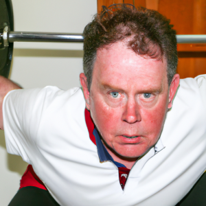 a professional appealing image of a caucasian man or woman exercising in a gym