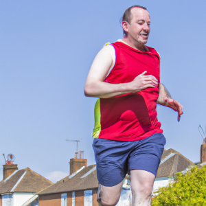 a professional appealing image of a caucasian man or woman jogging on a sunny day 612 300x300